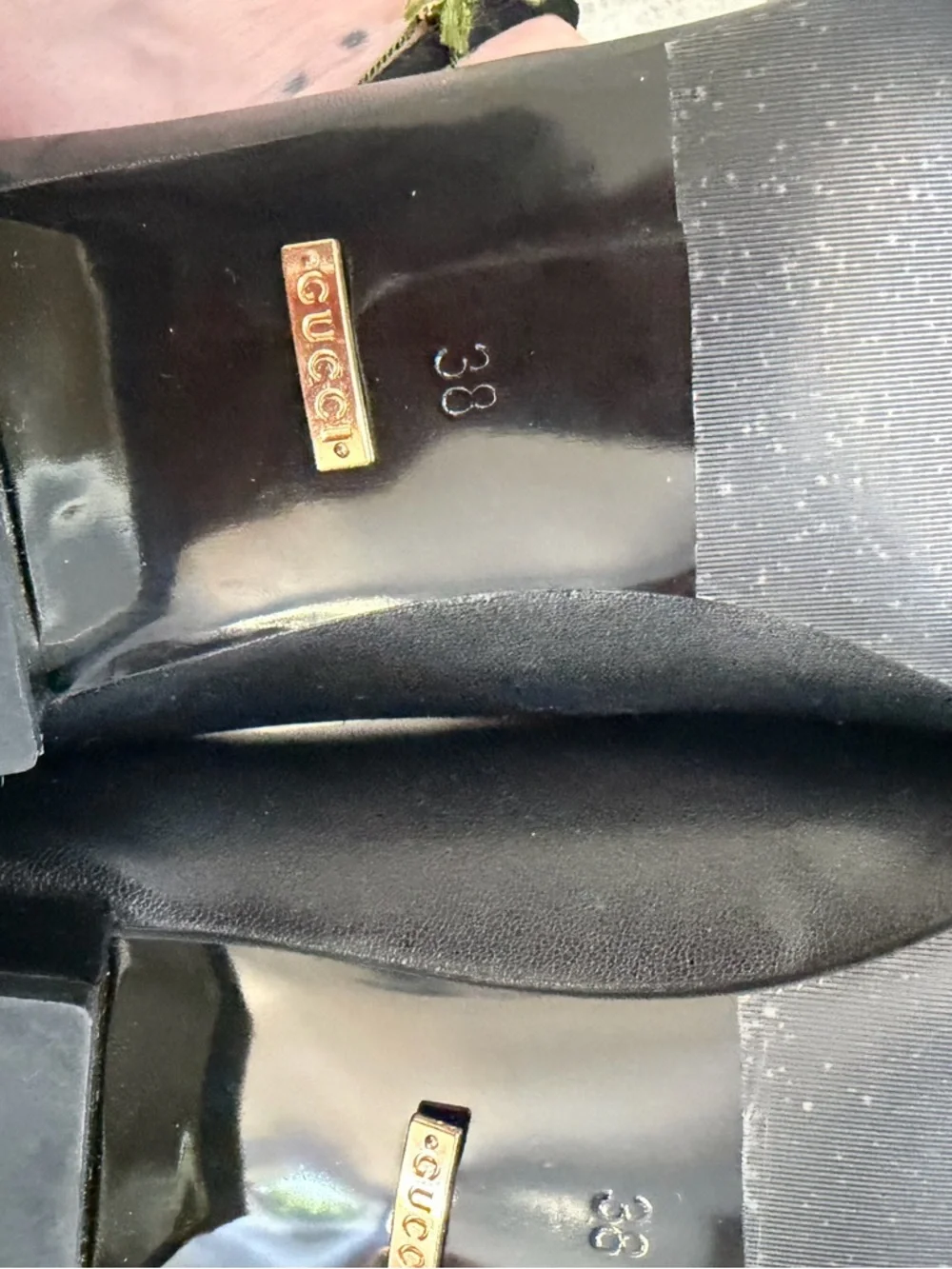 GUCCI Black Leather Ballet Gold Horsebit Heels - Picture 7 of 10